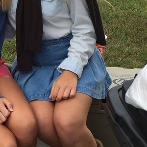 Forever 21 Pleated Jean Skirt